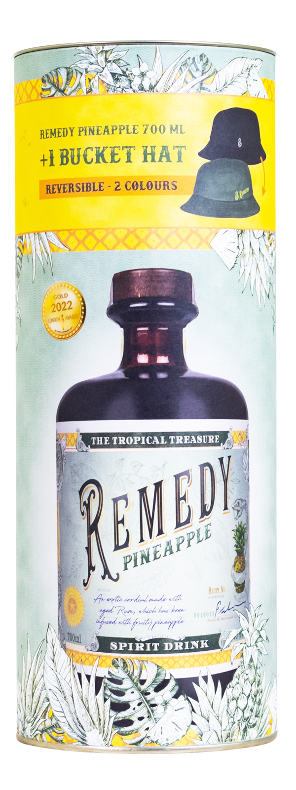 Remedy Pineapple mit Bucket Hat - 0,7L 40% vol