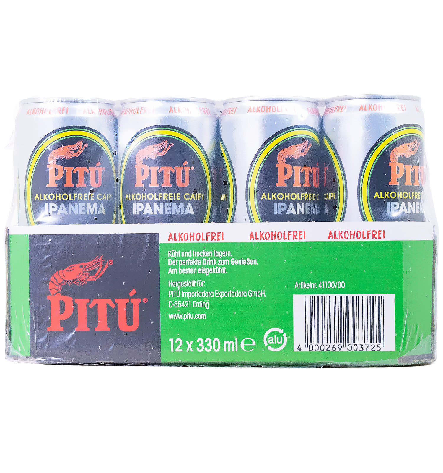 Paket [12 x 0,33L] Pitu Ipanema Dose alkoholfrei - 3,96L