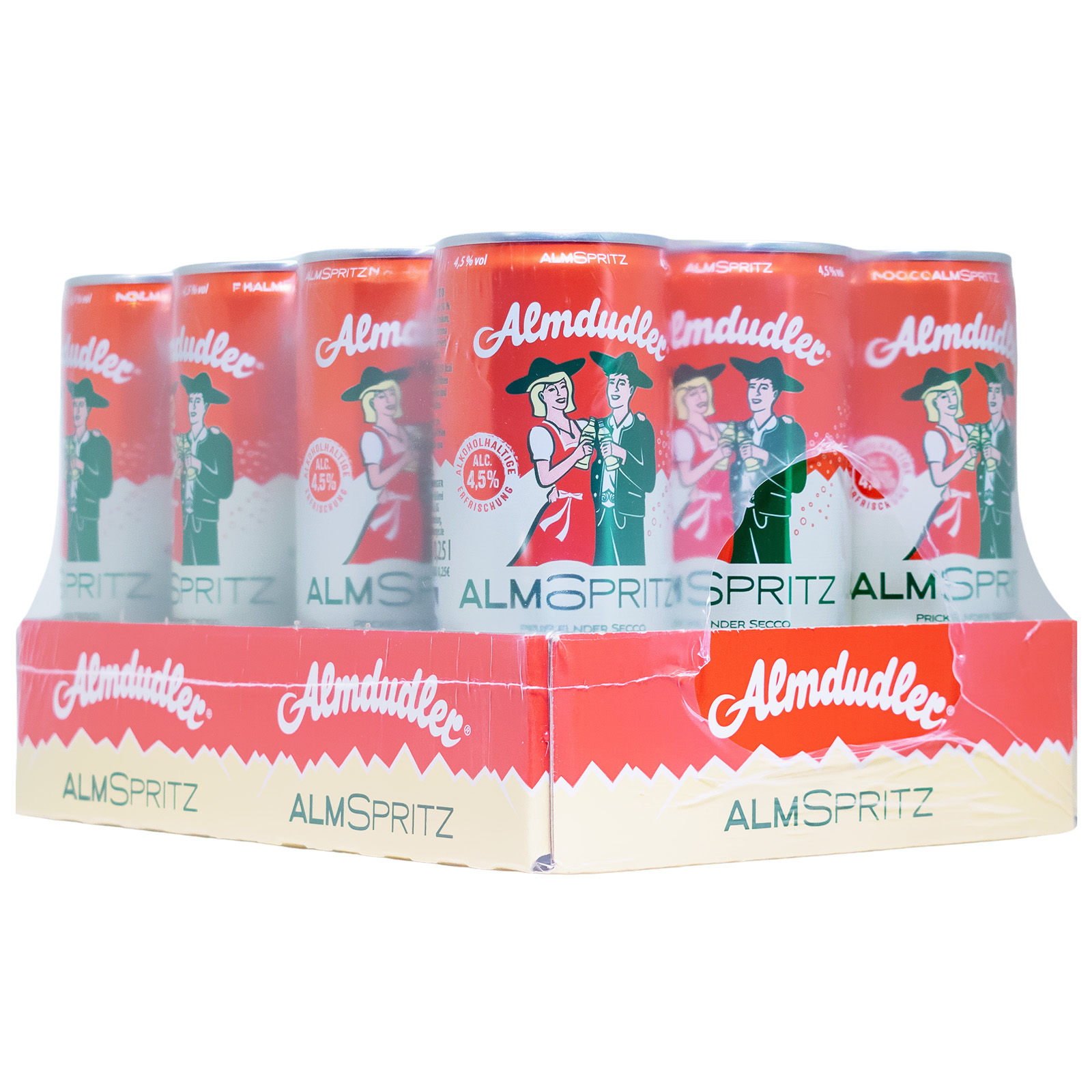 Paket [12 x 0,25L] Almdudler Almspritzer Kräuter-Seco - 3L 4,5% vol