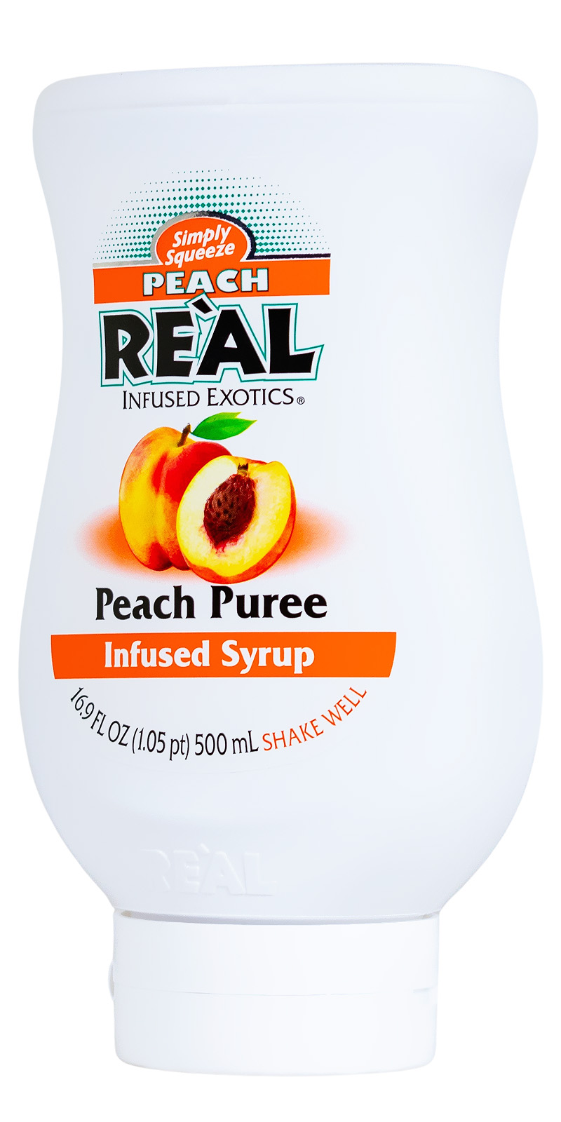 Real Peach Sirup mit Pfirsichpüree - 0,5L