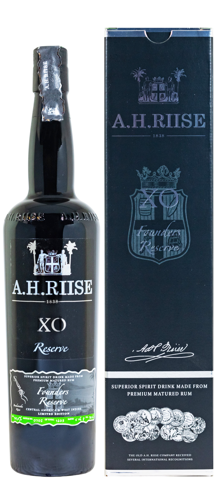 A.H. Riise XO Founders Reserve Collectors Edition 6 - 0,7L 45,5% vol