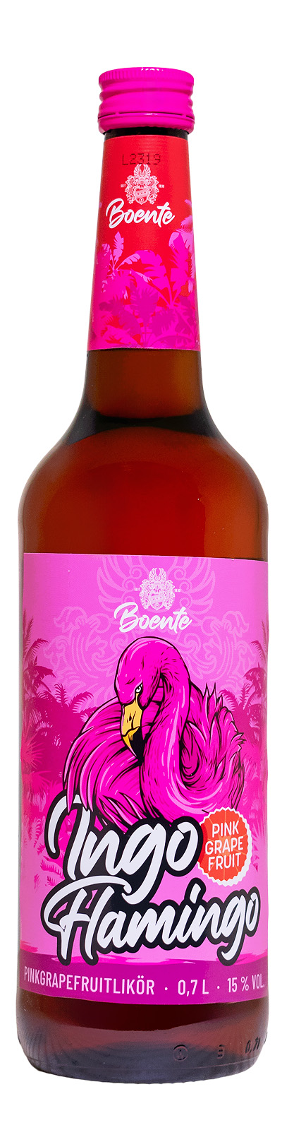 Boentes Ingo Flamingo Pink-Grapefruit Likör - 0,7L 15% vol