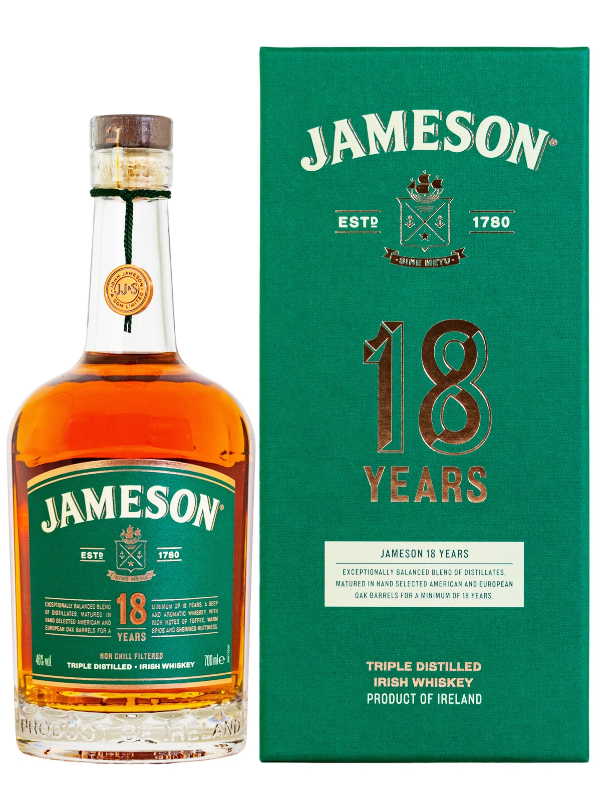 Jameson 18 Jahre Irish Whiskey - 0,7L 46% vol