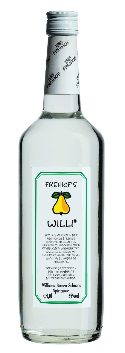 Freihof`s WILLI Williams-Birnen-Schnaps - 1 Liter 35% vol