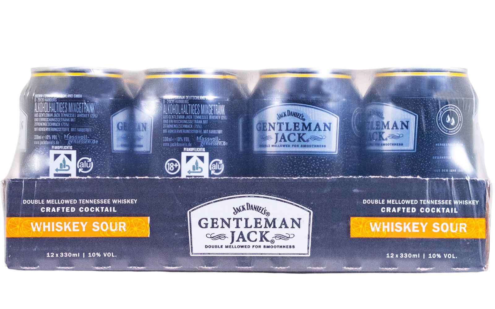 Paket [12 x 0,33L] Jack Daniels Gentleman Jack Whiskey Sour Dose - 3,96L 10% vol