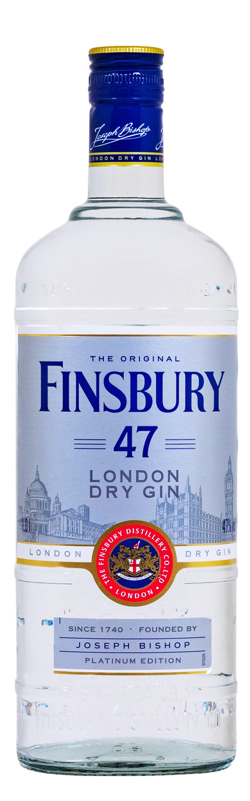 Finsbury 47 Platinum London Dry Gin - 1 Liter 47% vol