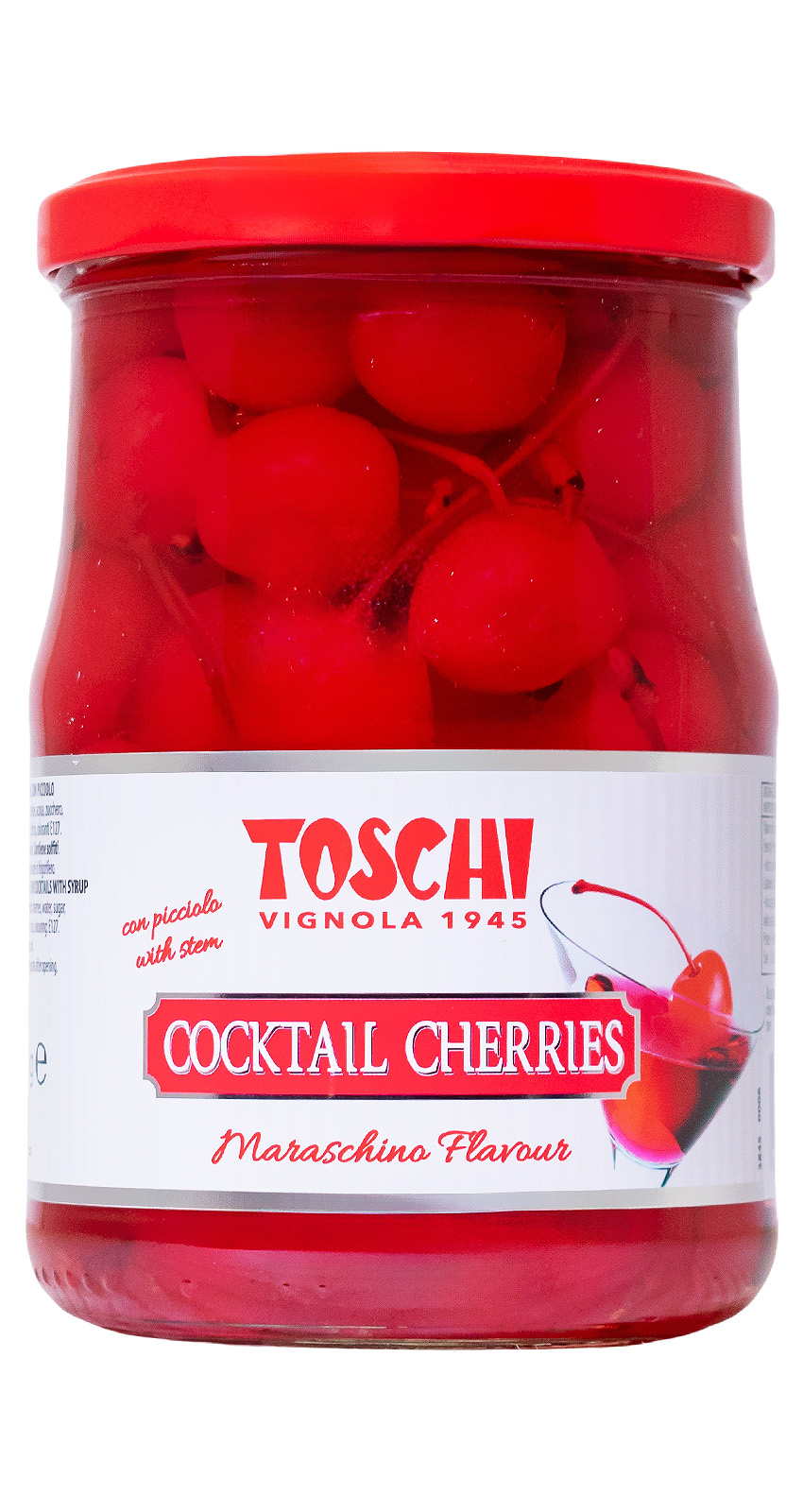 Toschi Cocktail-Kirschen (Abtropfgewicht: 310g, Füllmenge: 630g)