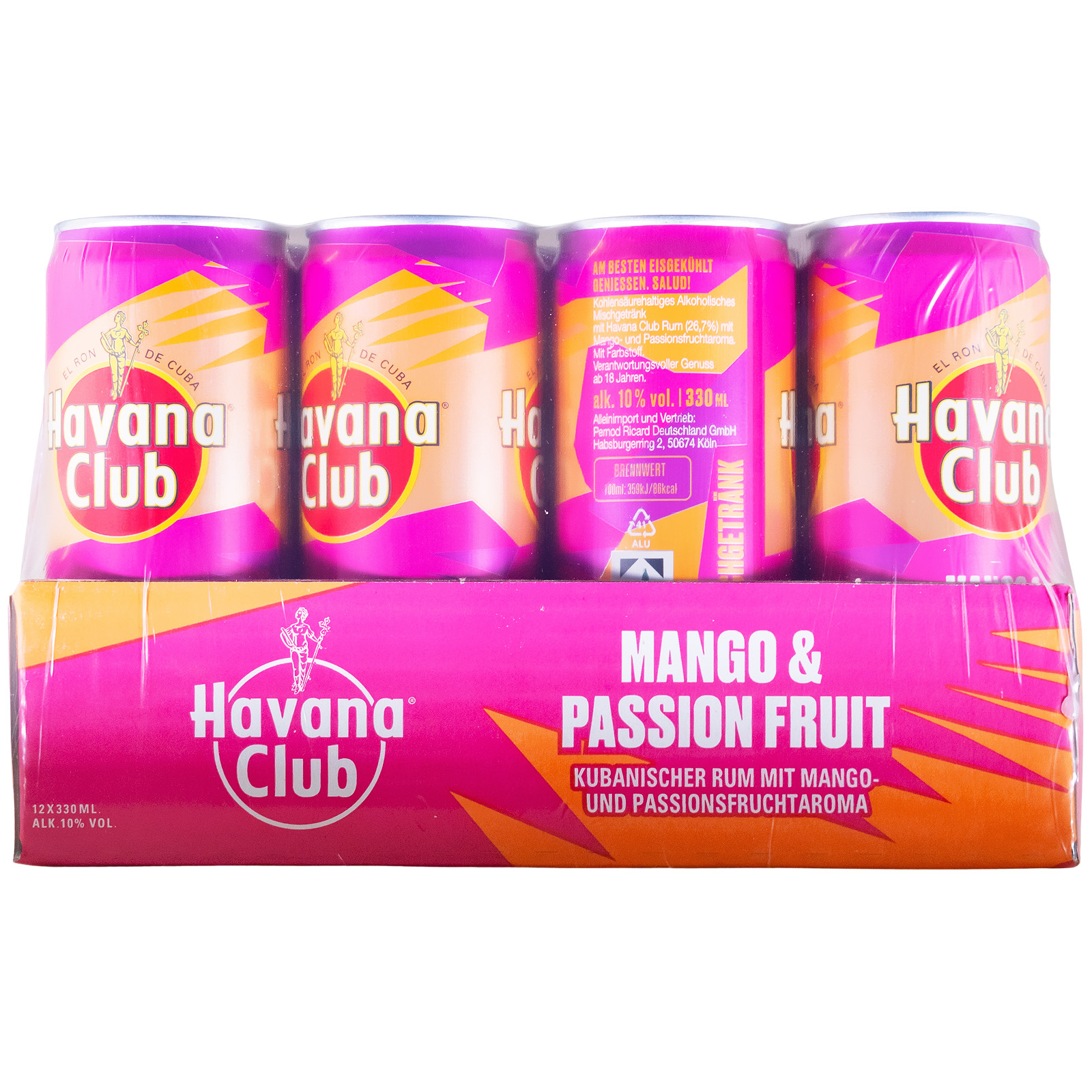 Paket [12 x 0,33L] Havana Club Mango & Passion Fruit - 3,96L 10% vol
