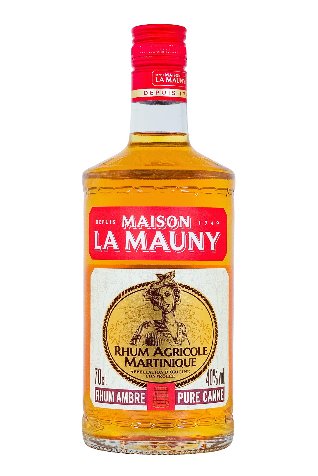 La Mauny Rhum Agricole Ambré - 0,7L 40% vol