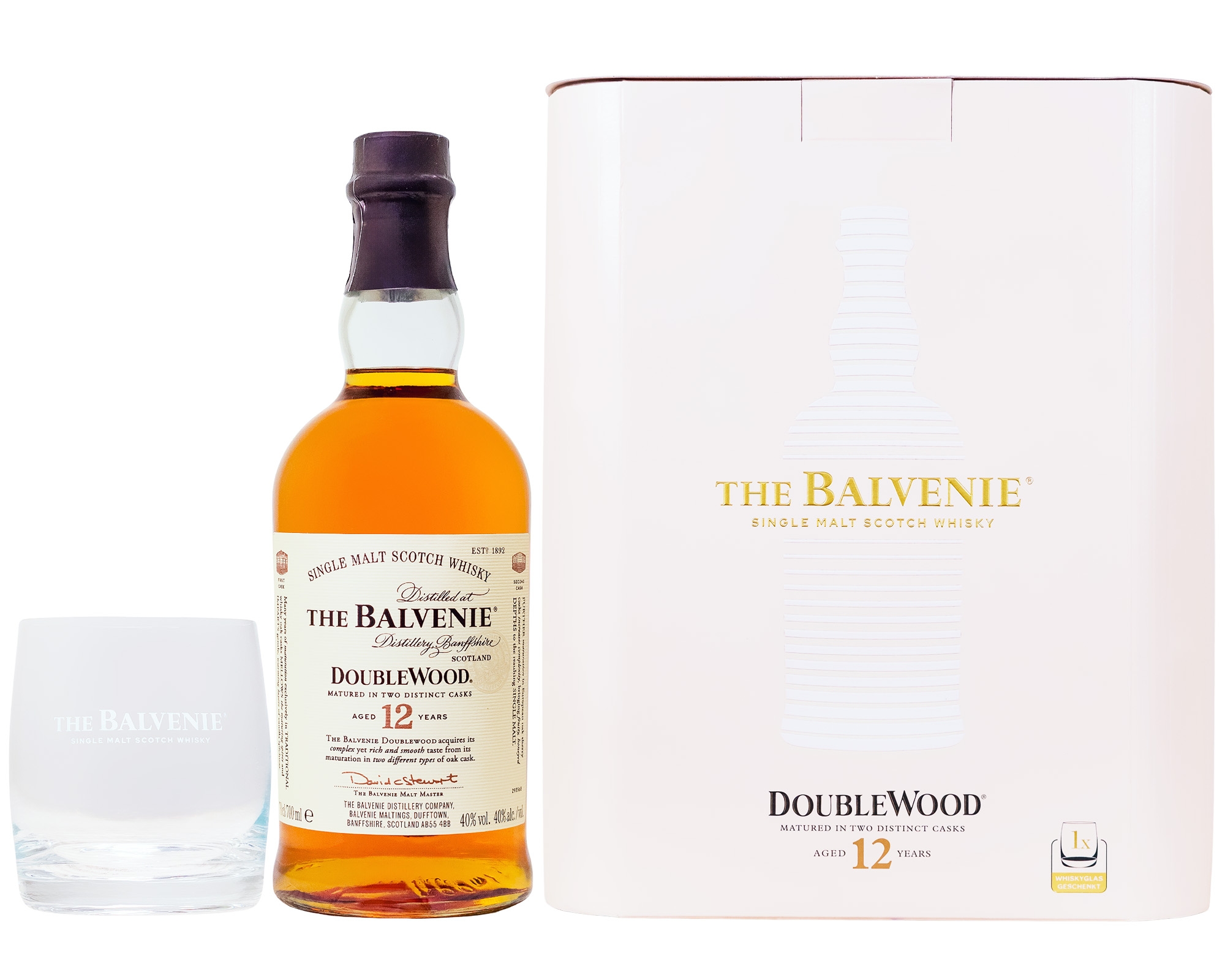 Balvenie Doublewood mit Tumbler Glas - 0,7L 40% vol