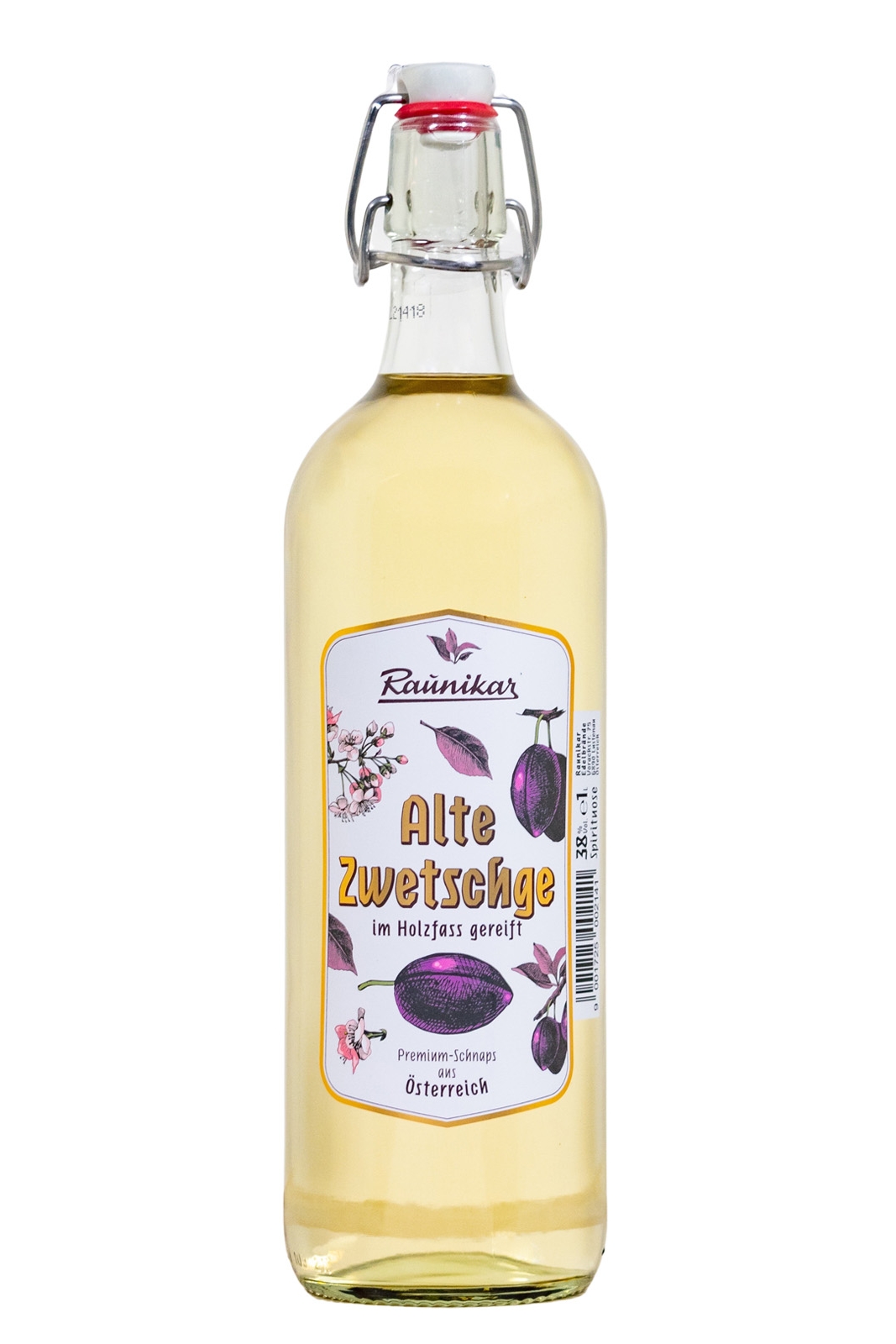 Raunikar Alte Zwetschge - 1 Liter 38% vol