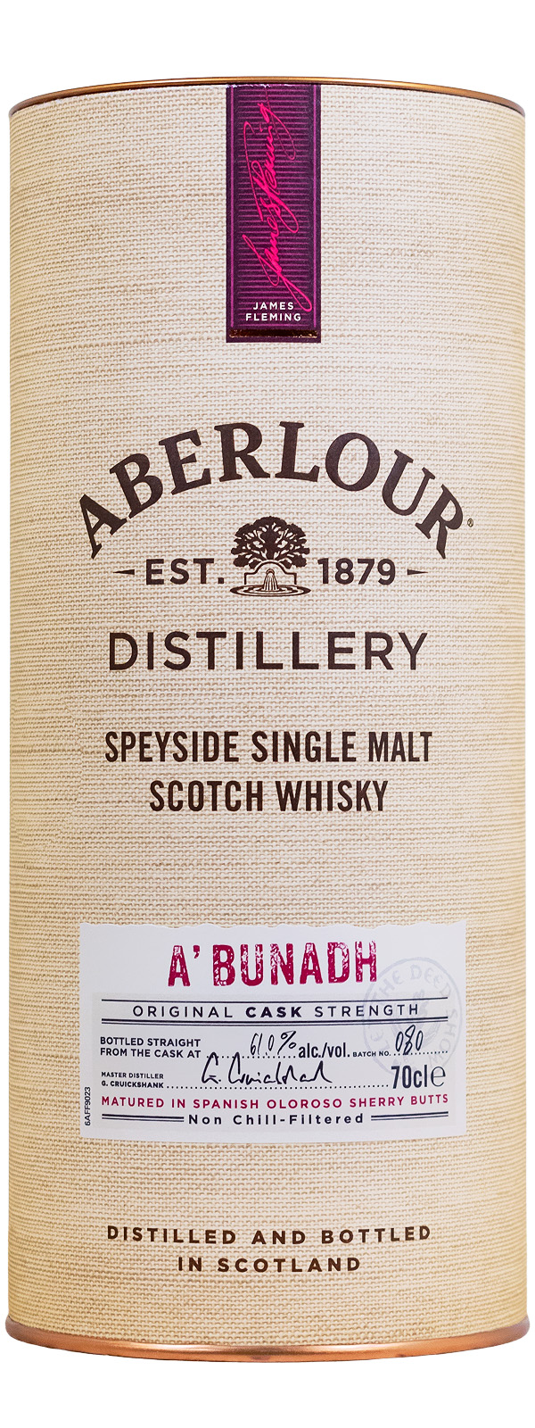 Aberlour A bunadh Batch 80 Single Malt Scotch Whisky - 0,7L 61% vol