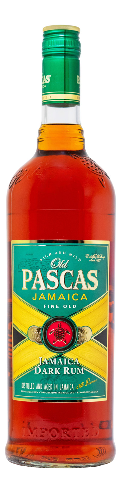 Old Pascas Jamaica Dark Rum - 1 Liter 40% vol