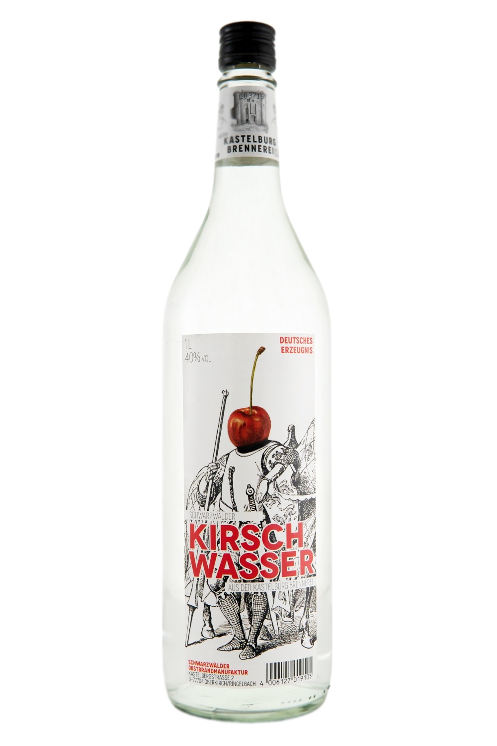 Kastelburg Schwarzwälder Kirschwasser - 1 Liter 40% vol