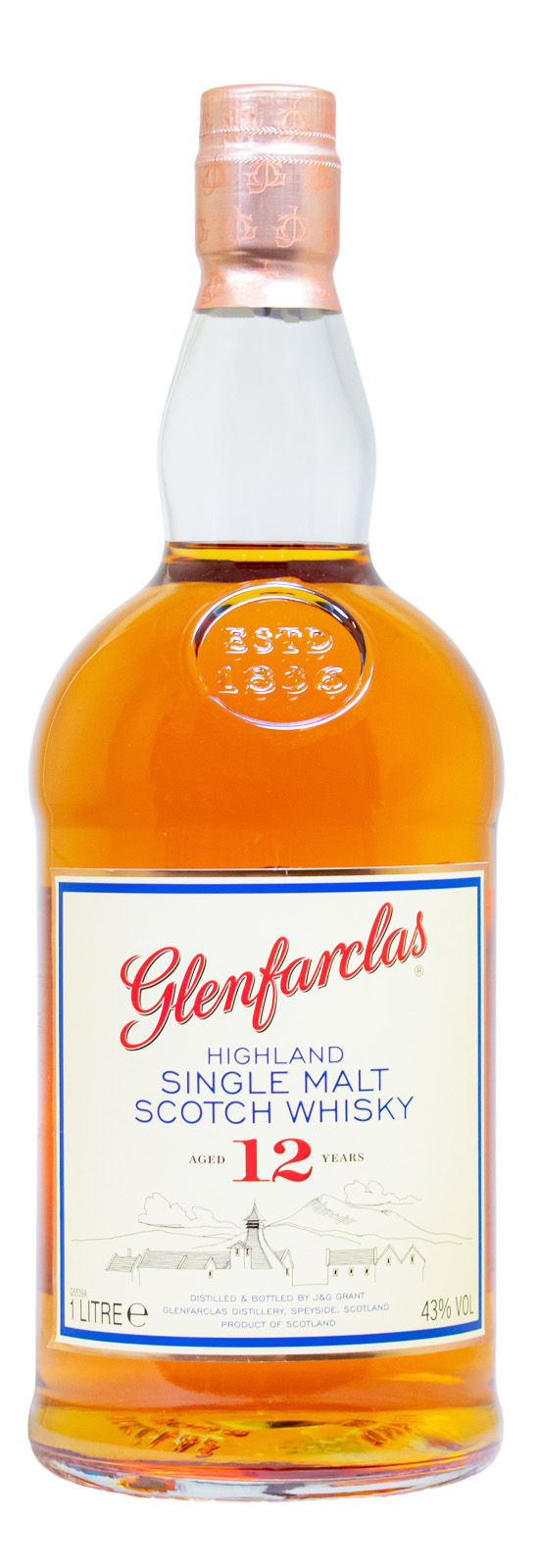 Glenfarclas 12 Jahre Single Malt Scotch Whisky - 1 Liter 43% vol