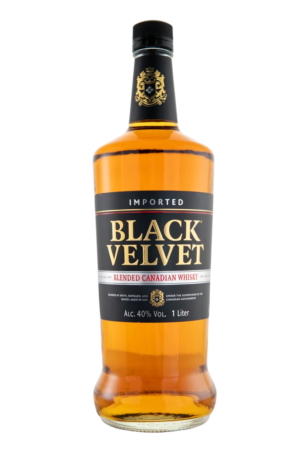 Black Velvet Blended Candian Whisky - 1 Liter 40% vol