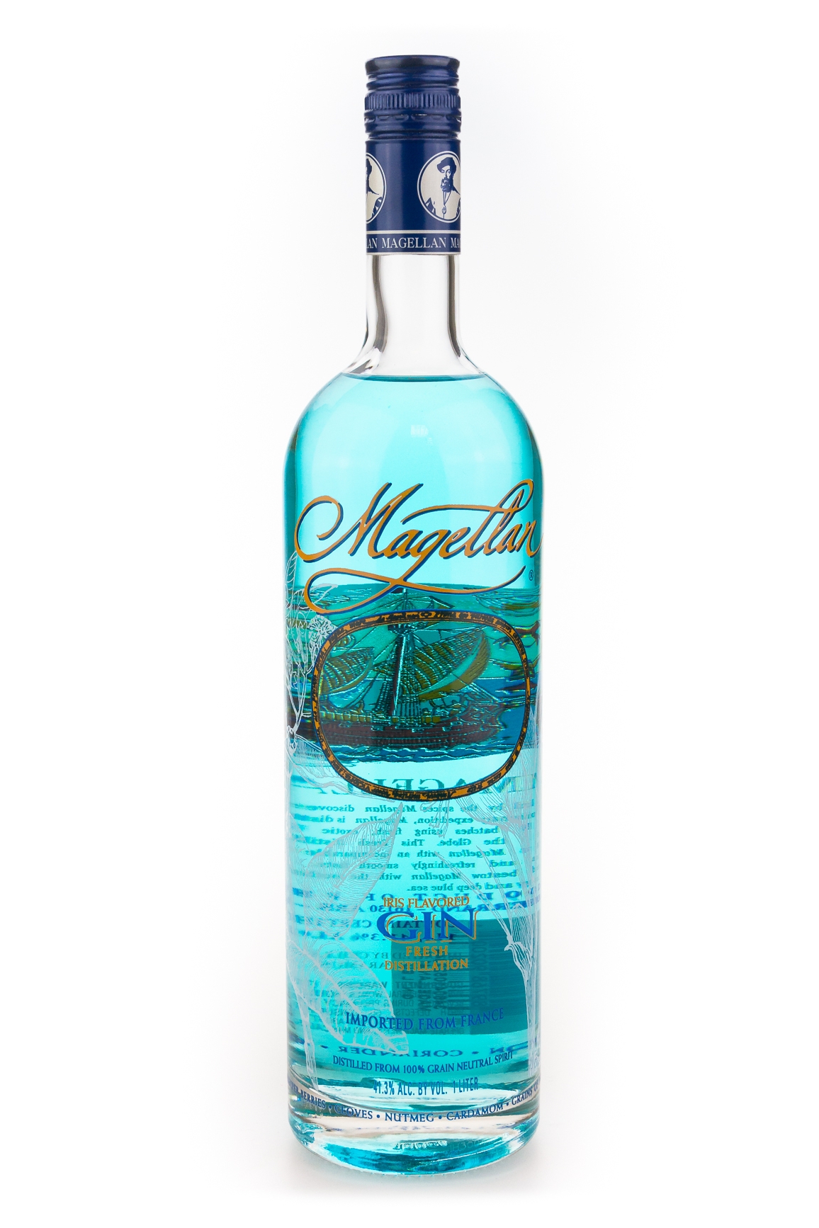 Magellan Blue Gin Iris Flavoured - 1 Liter 44% vol