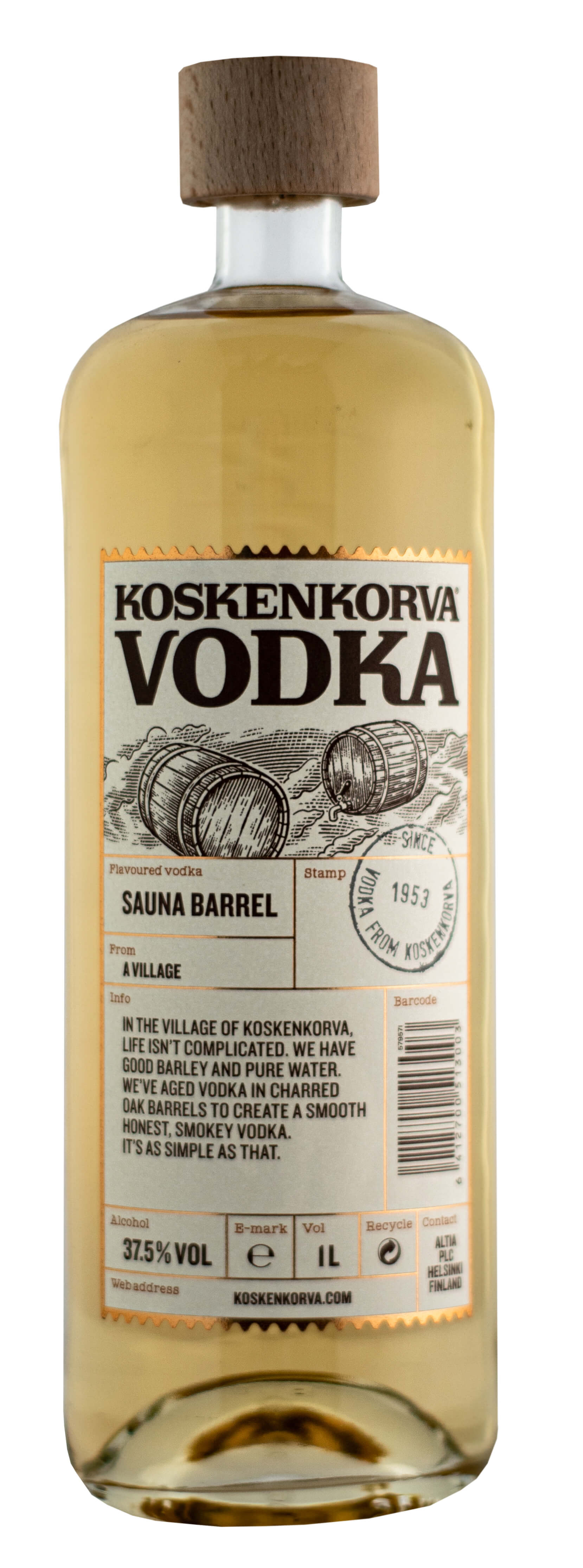 Koskenkorva Sauna Barrel Vodka - 1 Liter 37,5% vol