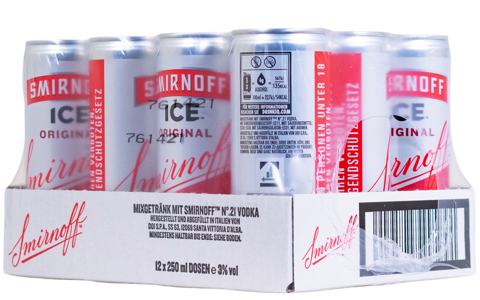 Paket [12 x 0,25L] Smirnoff Ice Dose - 3L 10% vol