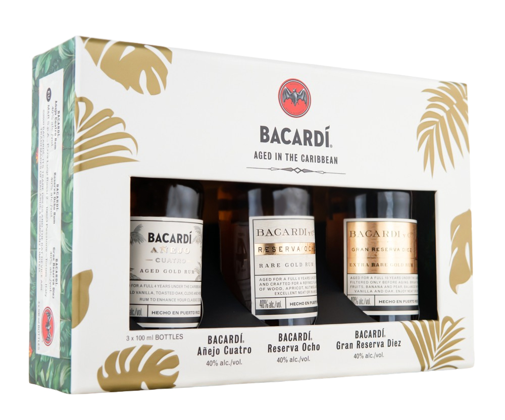 [3 x 0,1] Bacardi Premium Discovery Pack - 0,3L 40% vol