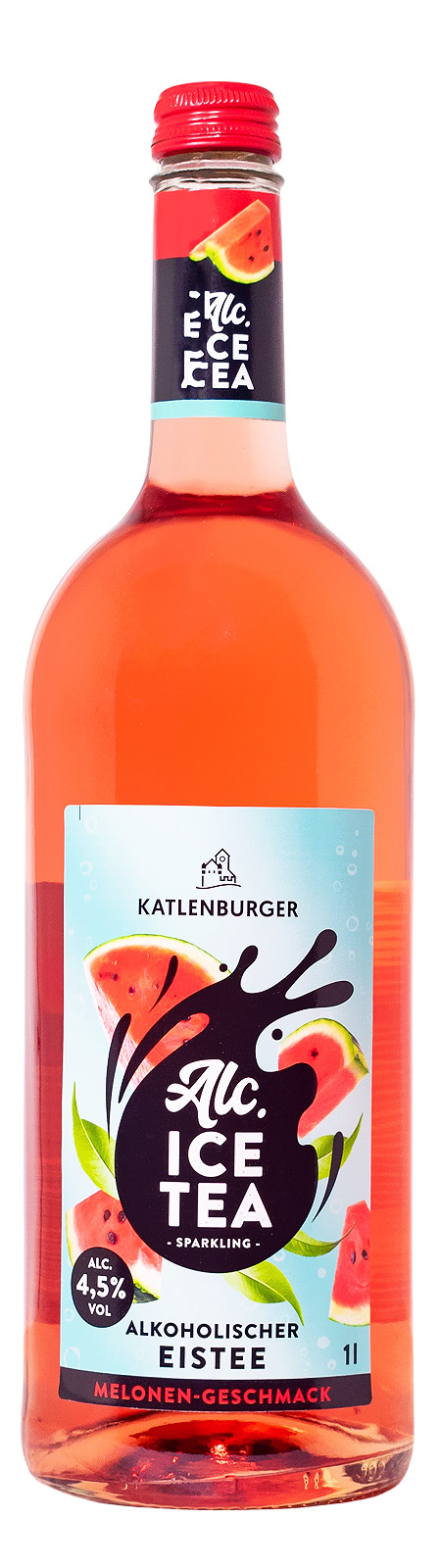 Katlenburger Alc. Ice Tea Melone alkoholischer Eistee - 1 Liter 4,5% vol