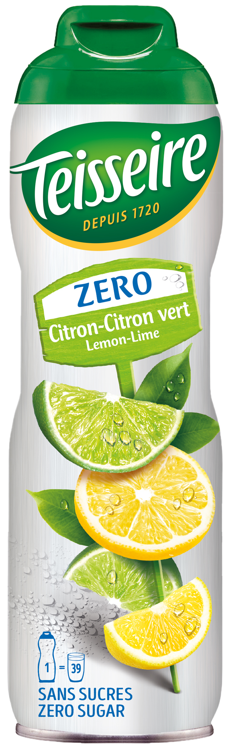 Teisseire Zitronen-Limetten Zero Getränkekonzentrat - 0,6L
