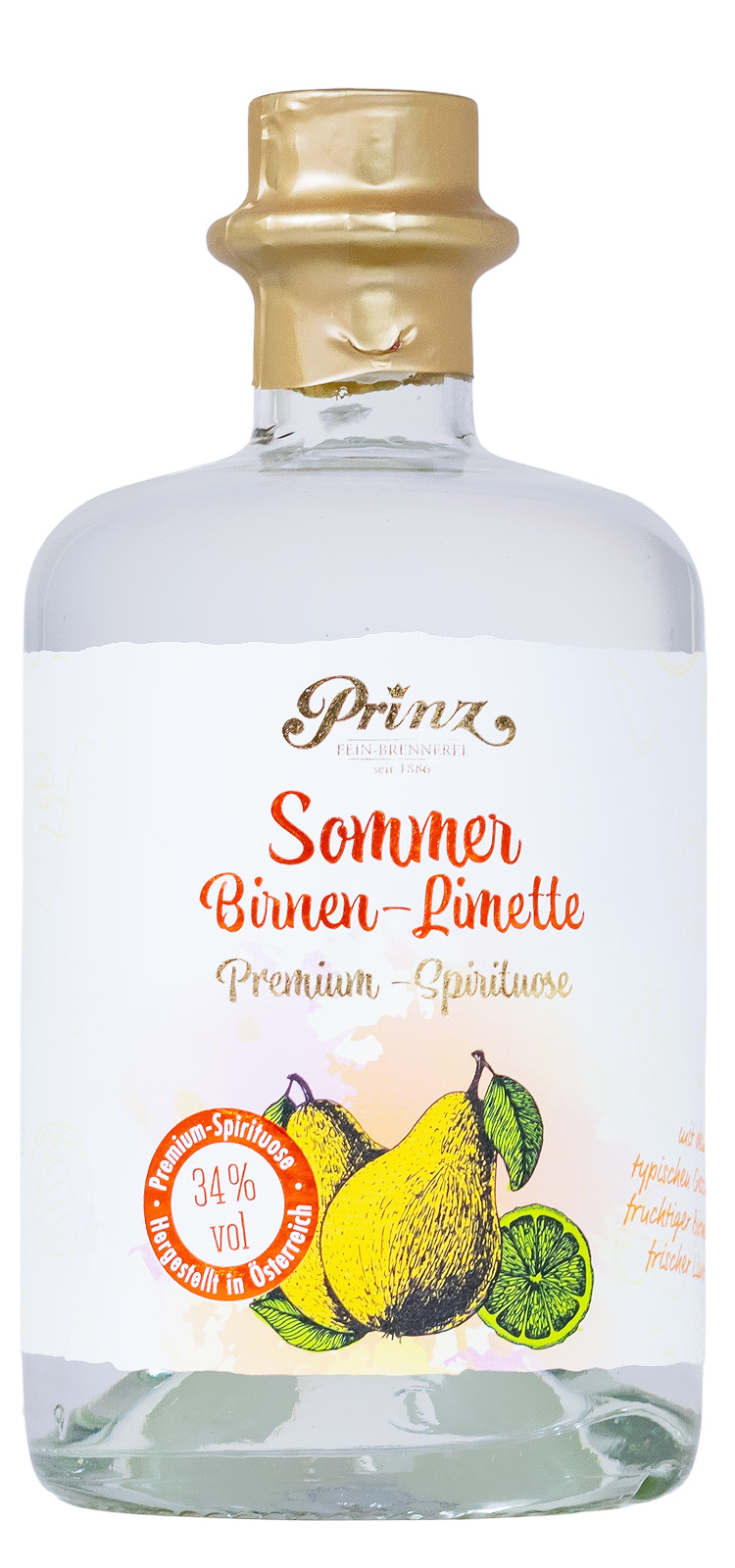 Prinz Sommer Birnen-Limetten - 0,5L 34% vol