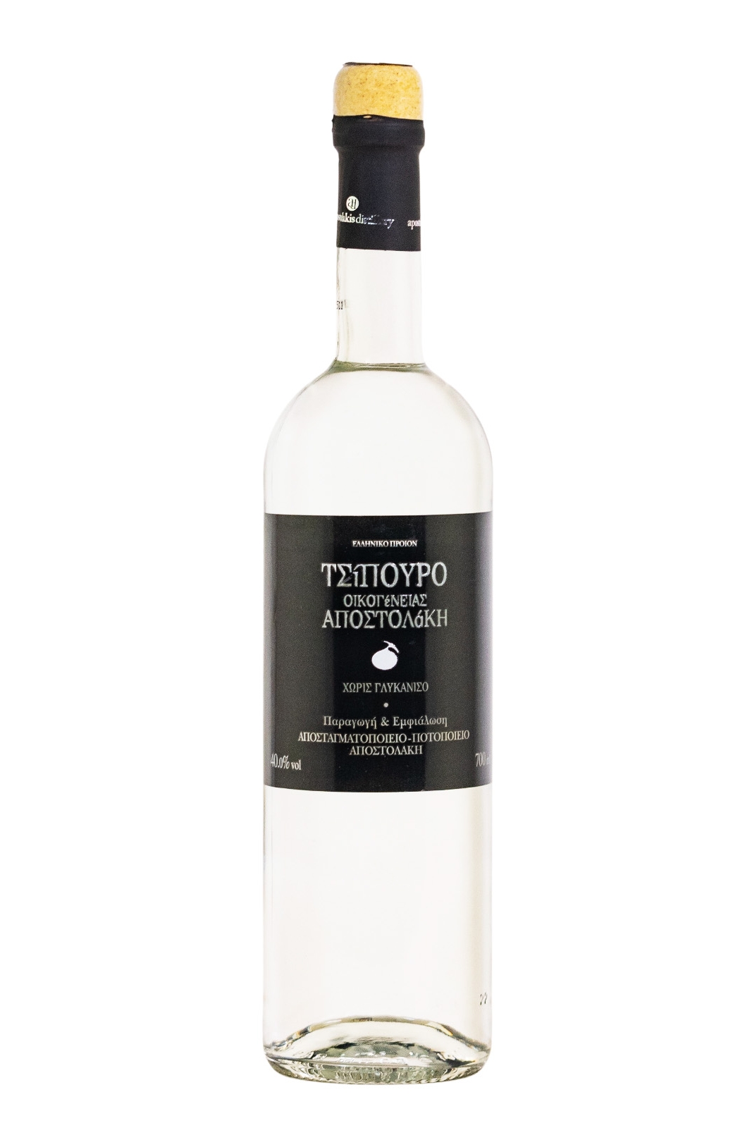 Tsipouro ohne Anis Apostolakis - 0,7L 40% vol