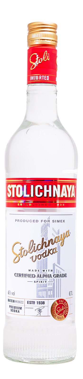 Stolichnaya Vodka - 0,7L 40% vol