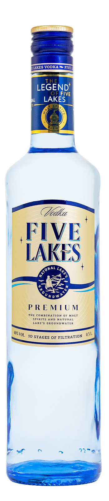 Five Lakes Premium Vodka - 0,5L 40% vol