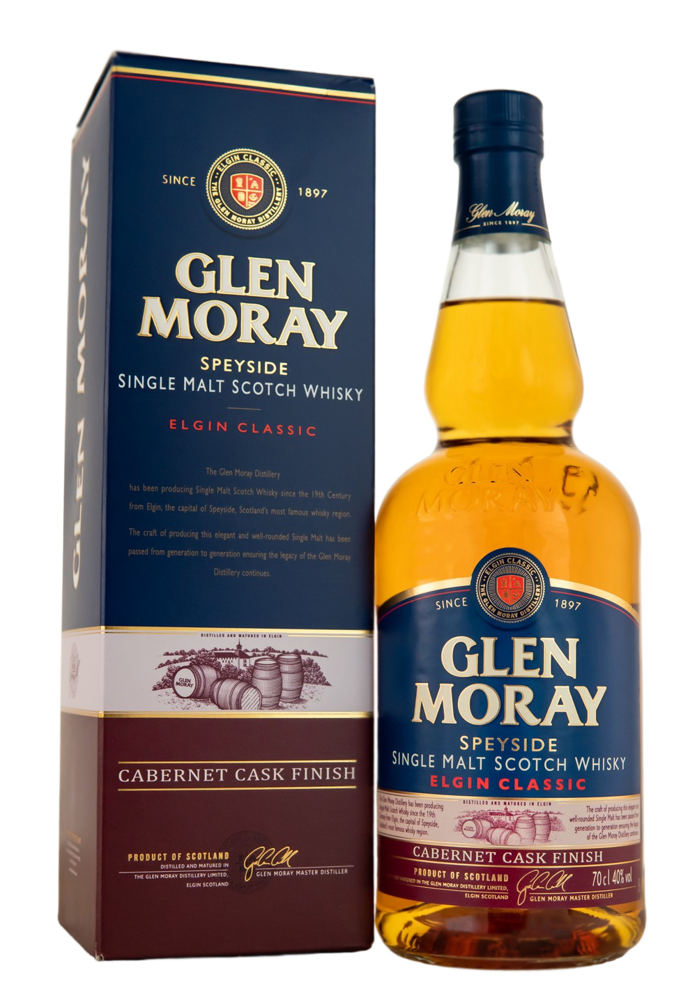 Glen Moray Single Malt Cabernet Sauvignon Cask Finish - 0,7L 40% vol