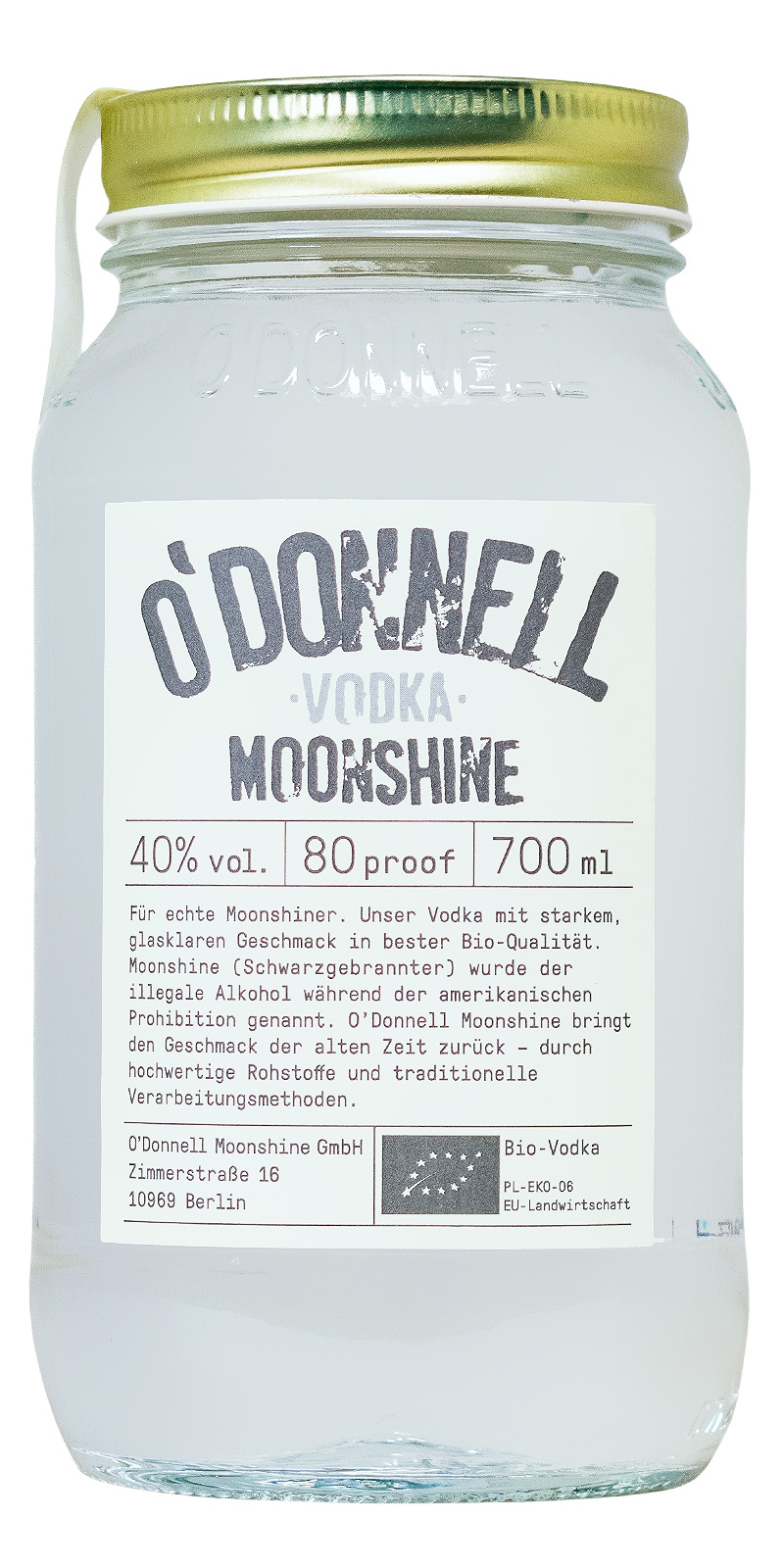 O'Donnell Vodka Bio Moonshine - 0,7L 40% vol