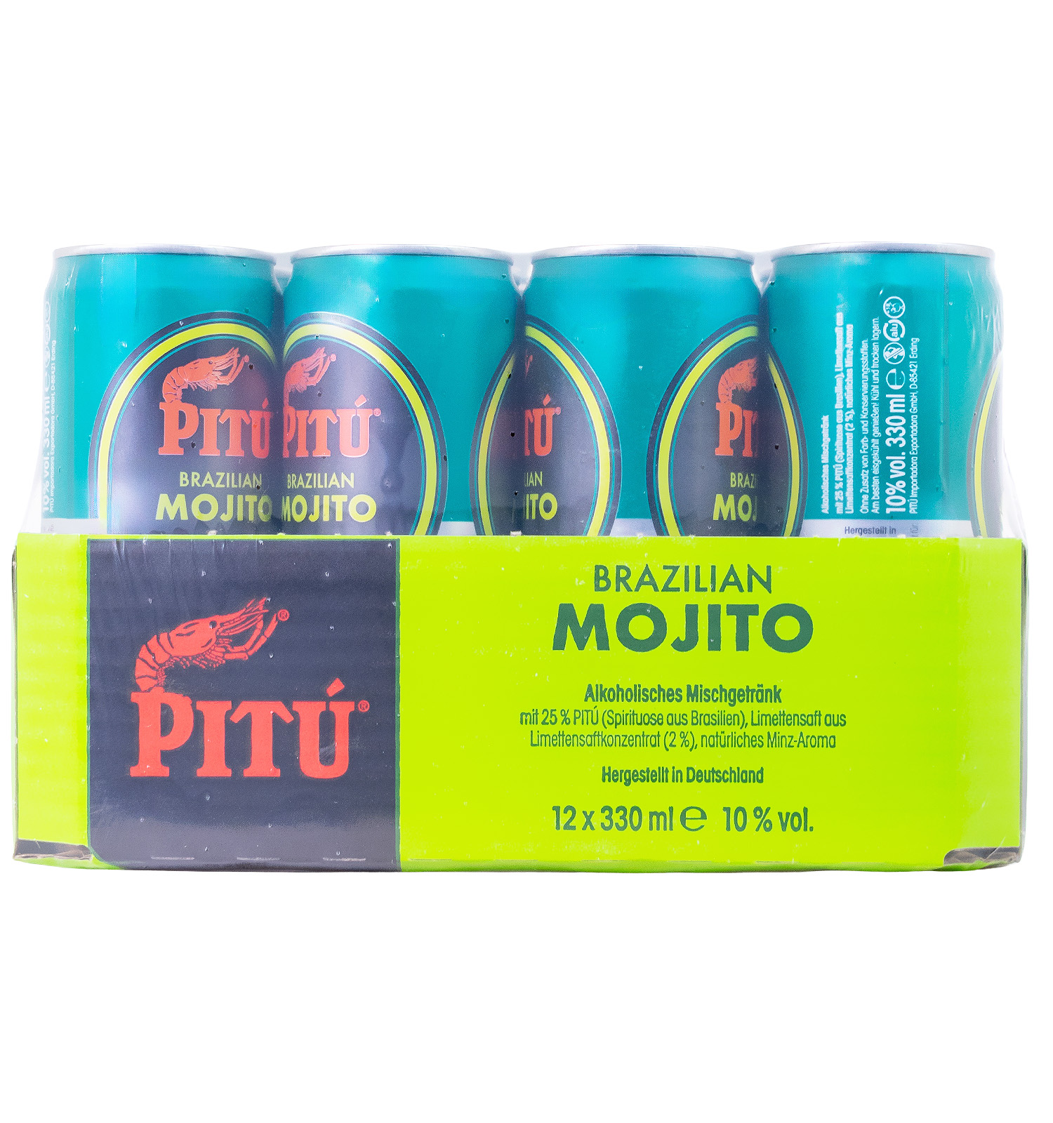 Paket [12 x 0,33L] Pitu Brazilian Mojito Dose - 3,96L 10% vol