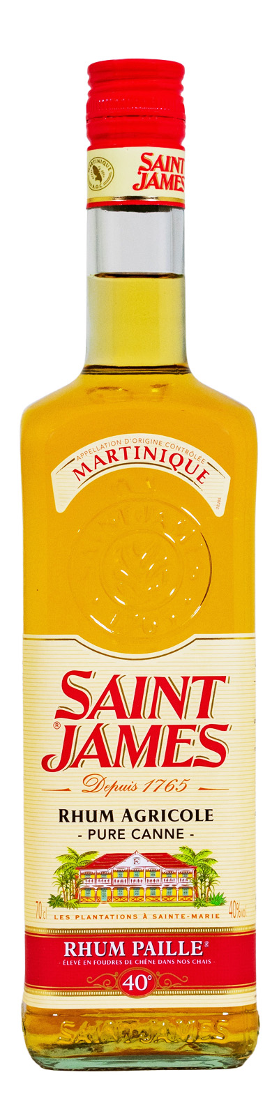 Saint James Rhum Agricole Paille Ambre de Martinique AOP - 0,7L 40% vol