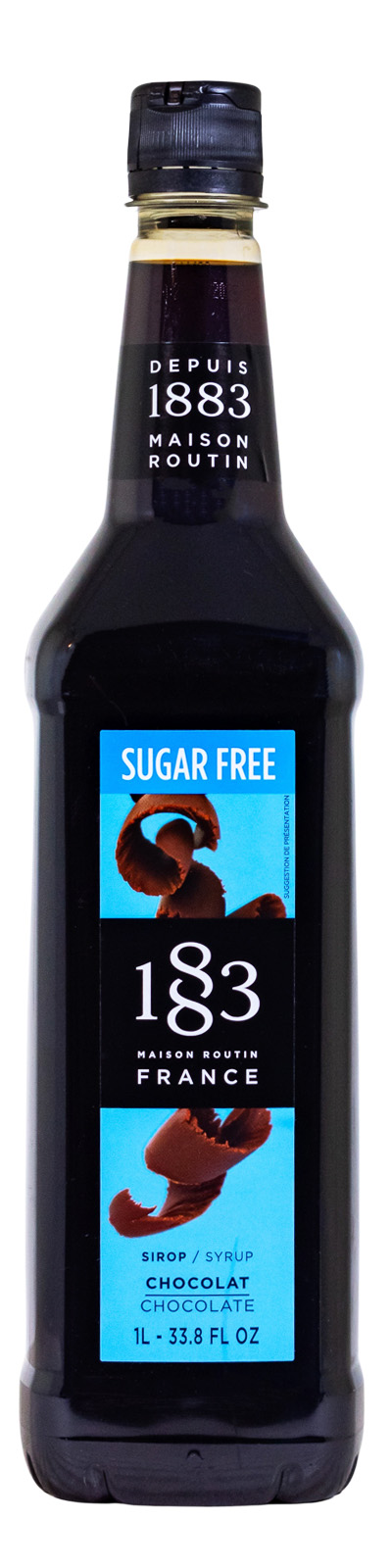 Maison Routin 1883 Schokolade Sirup 0% Zucker PET-Flasche - 1 Liter