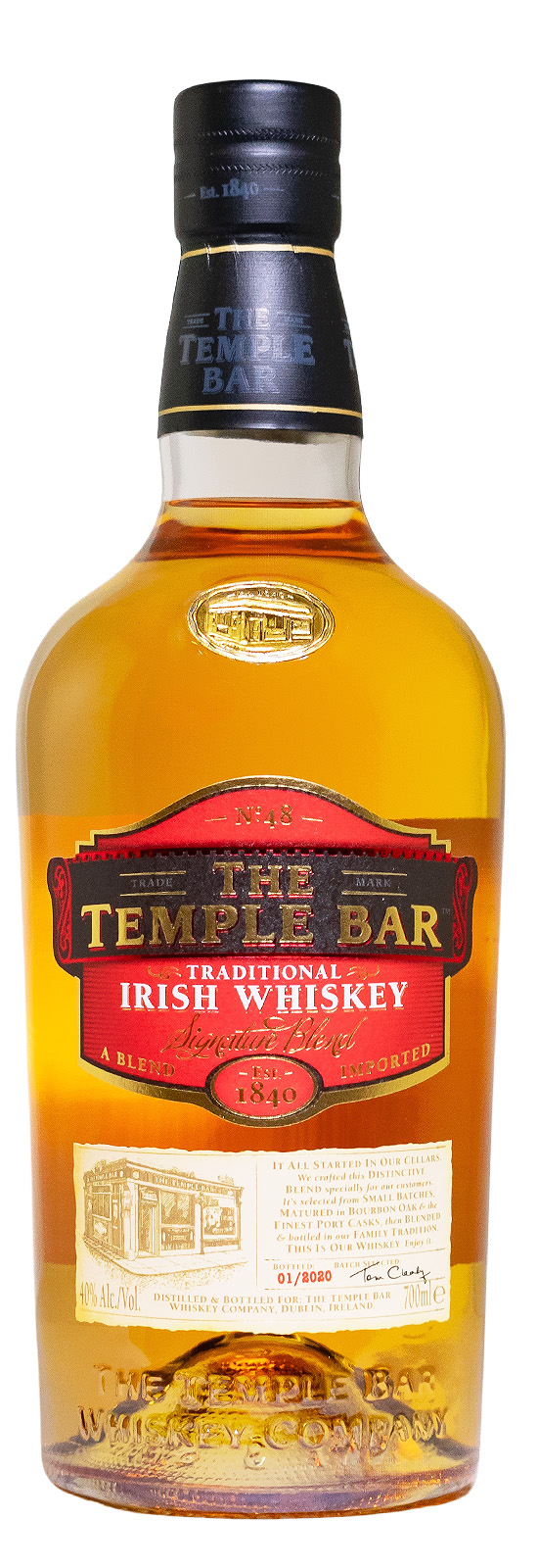 The Temple Bar Traditional Blended Irish Whiskey - 0,7L 40% vol