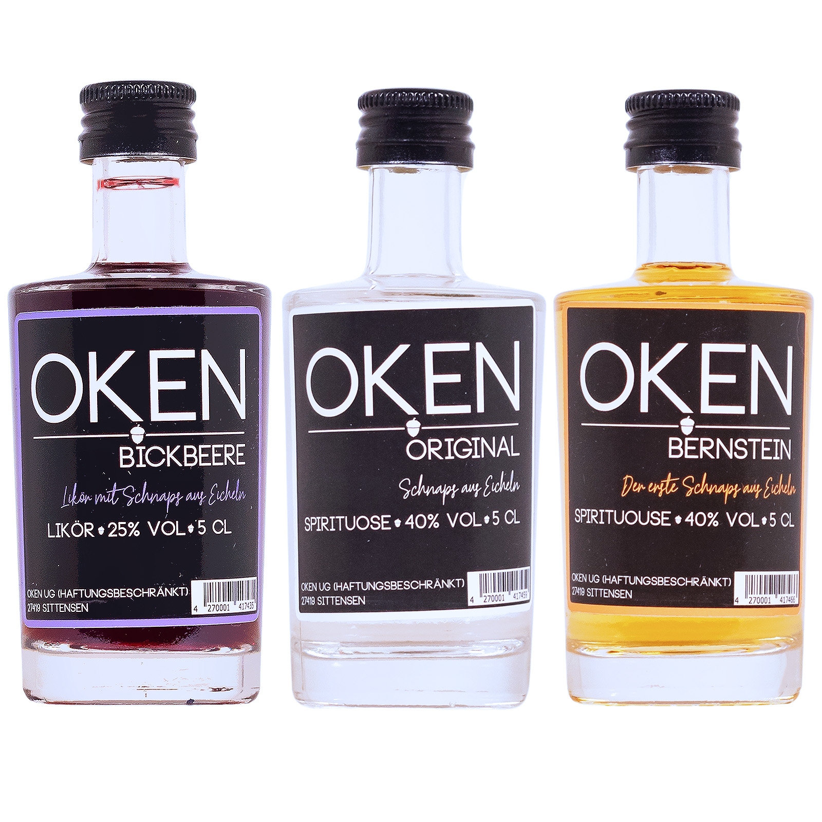 Oken Bagaluten-Box Eichel-Schnaps - 0,15L 35% vol