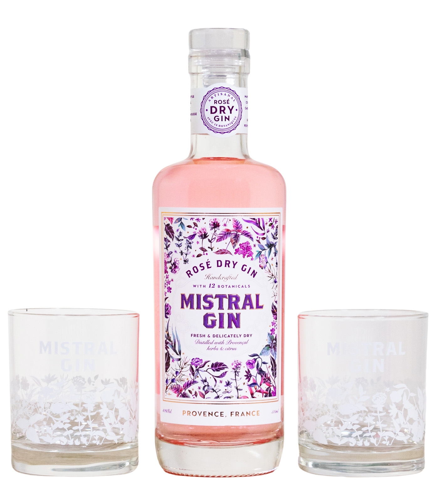 Mistral Gin + 2 Gläser - 0,5L 40% vol