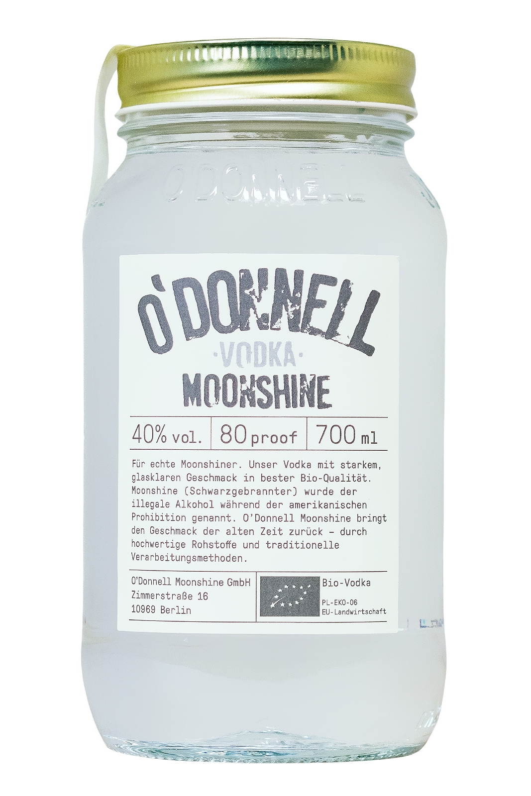 O'Donnell Vodka Bio Moonshine - 0,7L 40% vol