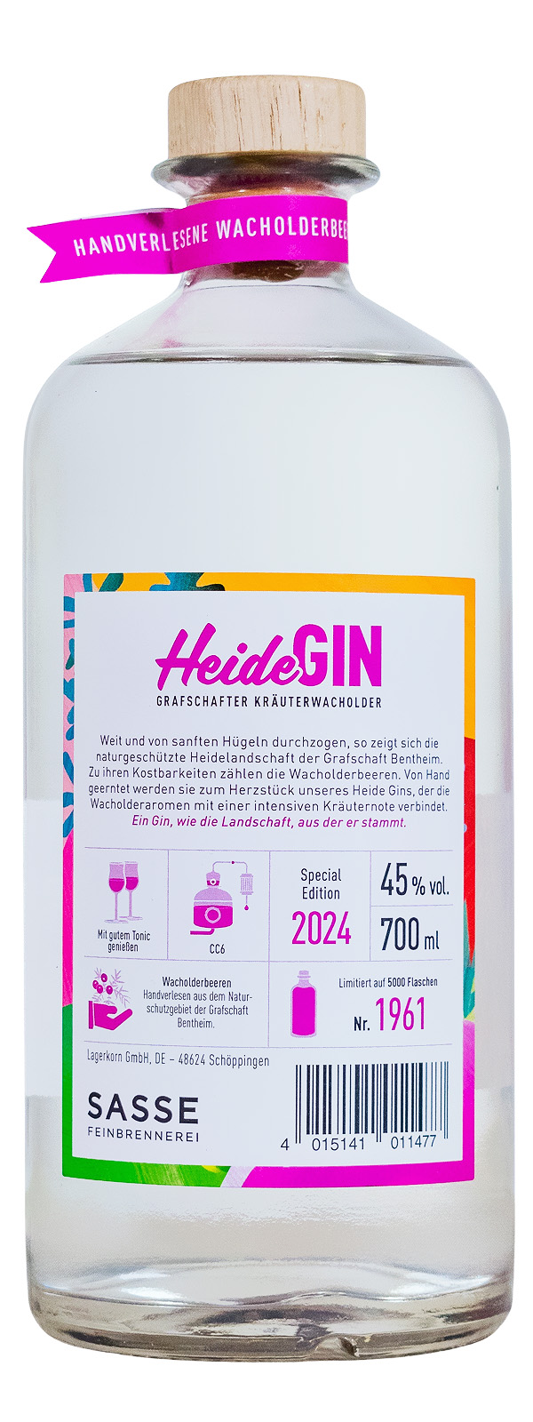 Sasse Heide Gin - 0,7L 45% vol