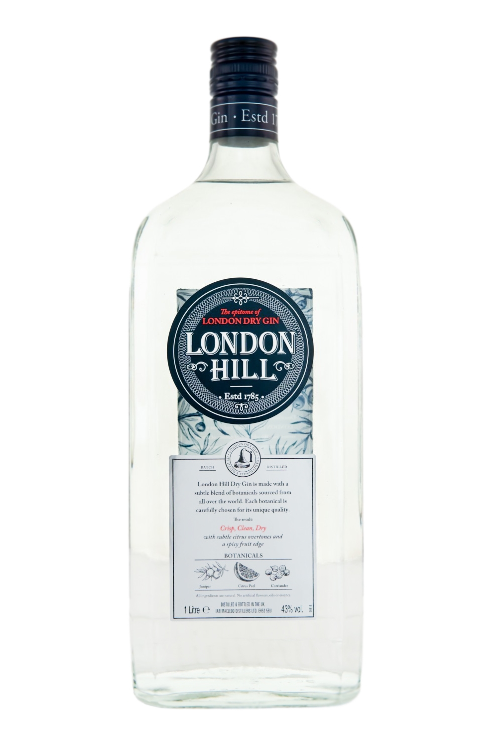 London Hill Dry Gin - 1 Liter 43% vol