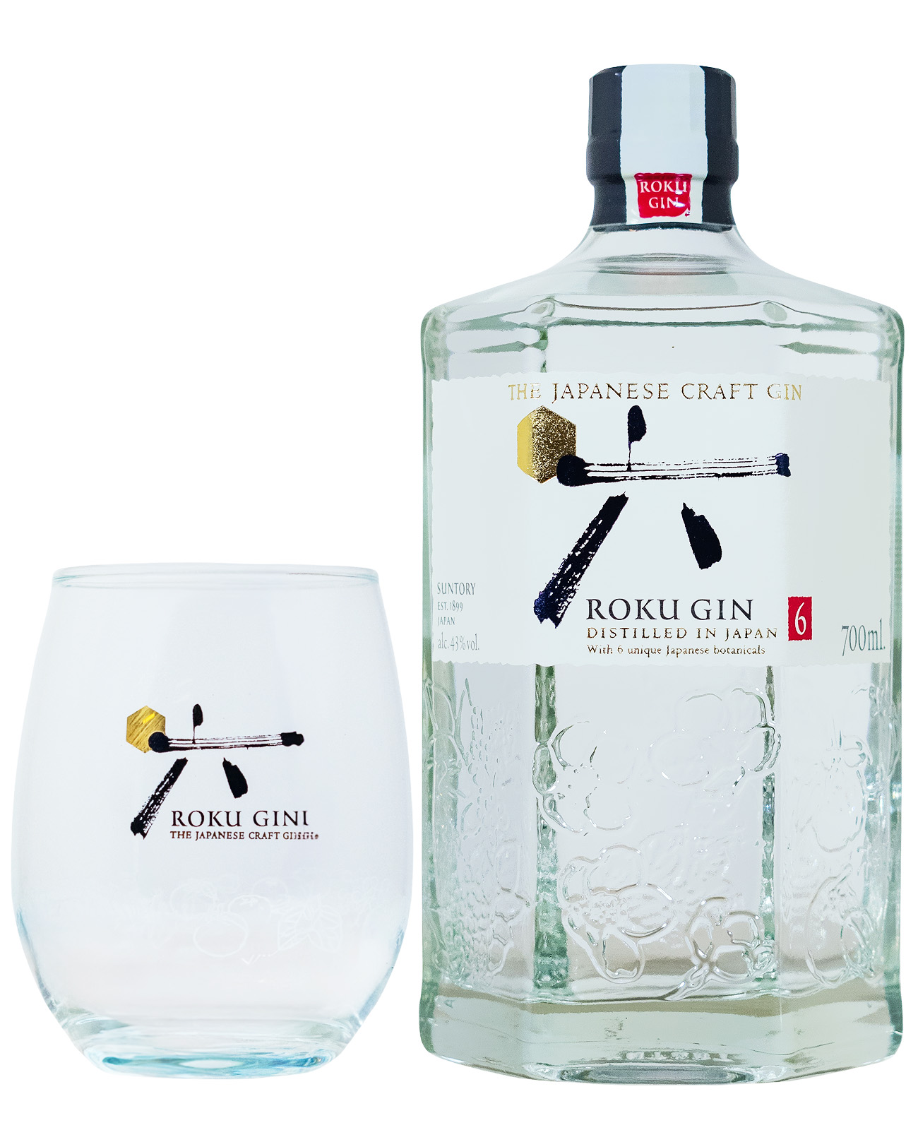 Roku Gin GEPA mit Glas - 0,7L 43% vol