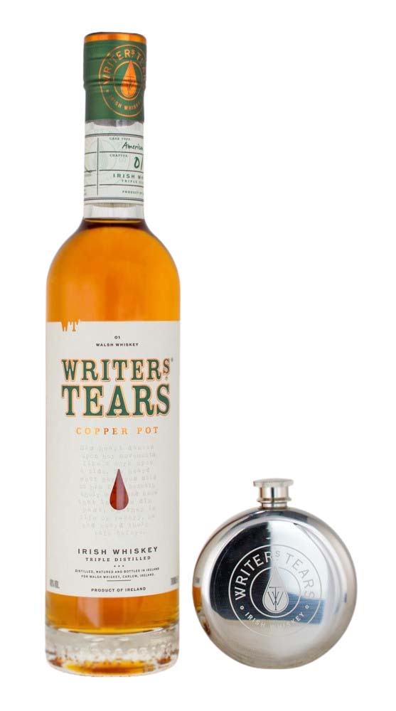 Writers Tears Copper Pot Irish Whiskey mit Flachmann - 0,7L 40% vol
