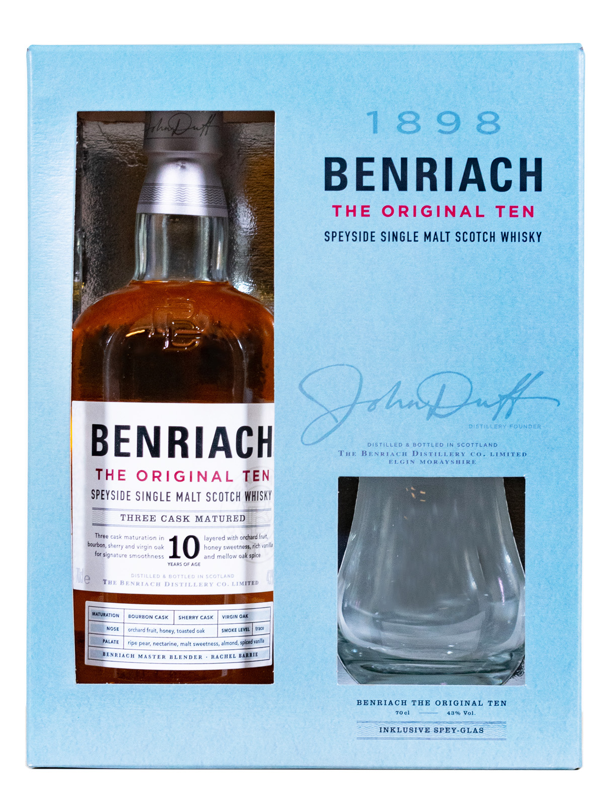 Benriach 10 + Glas - 0,7L 43% vol