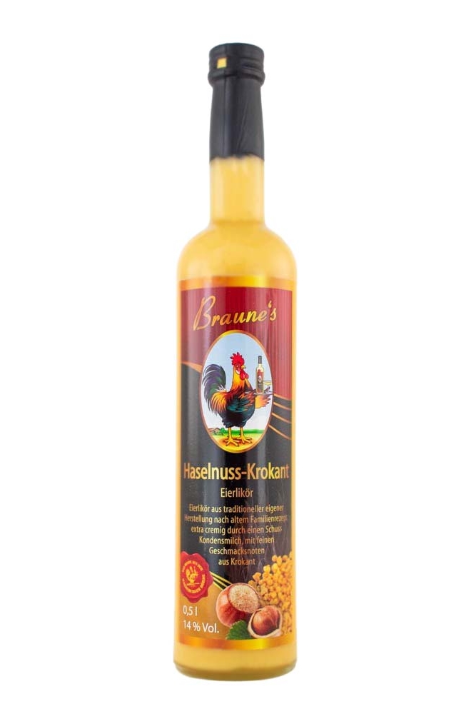 Braune's Haselnuss Krokant Eierlikör - 0,5L 14% vol