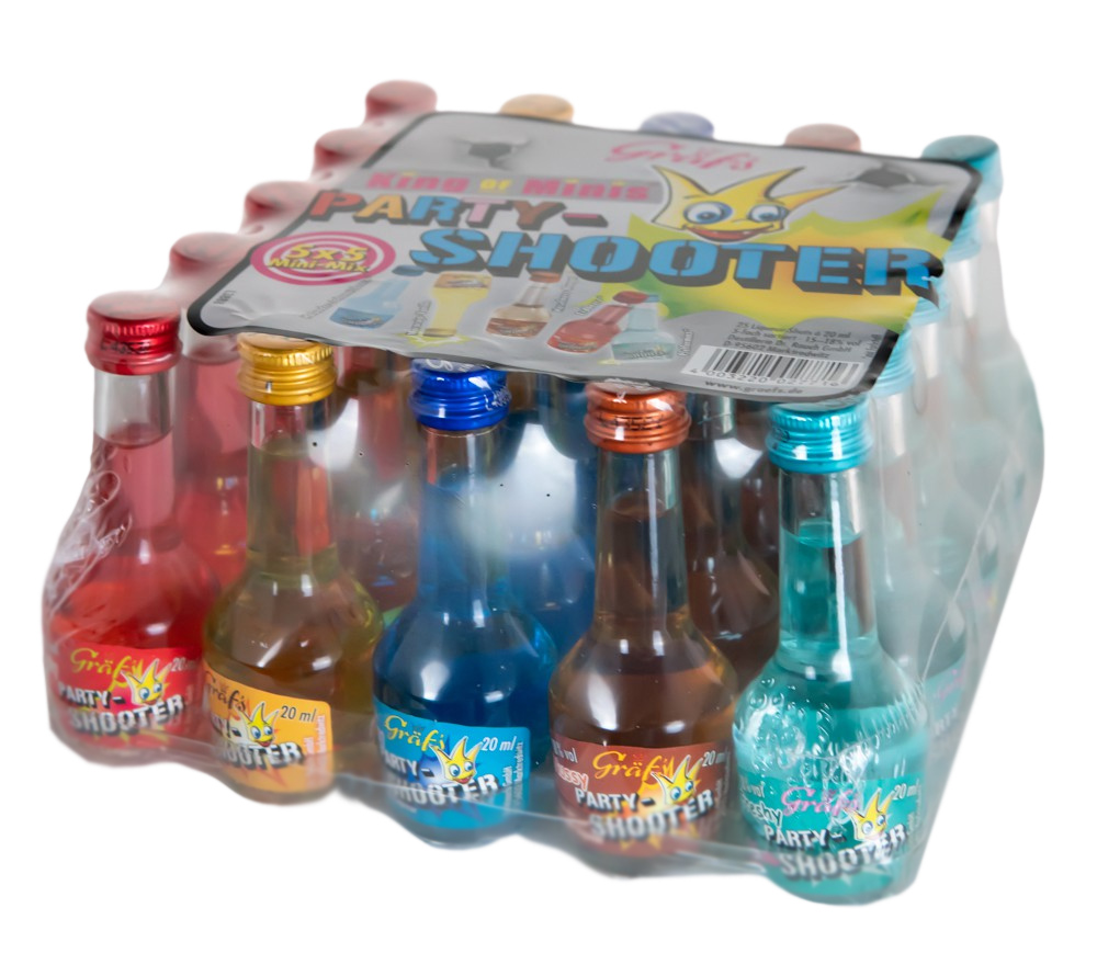 Mix-Paket [25 x 0,02L] Gräfs Party-Shooter - 0,5L 17% vol