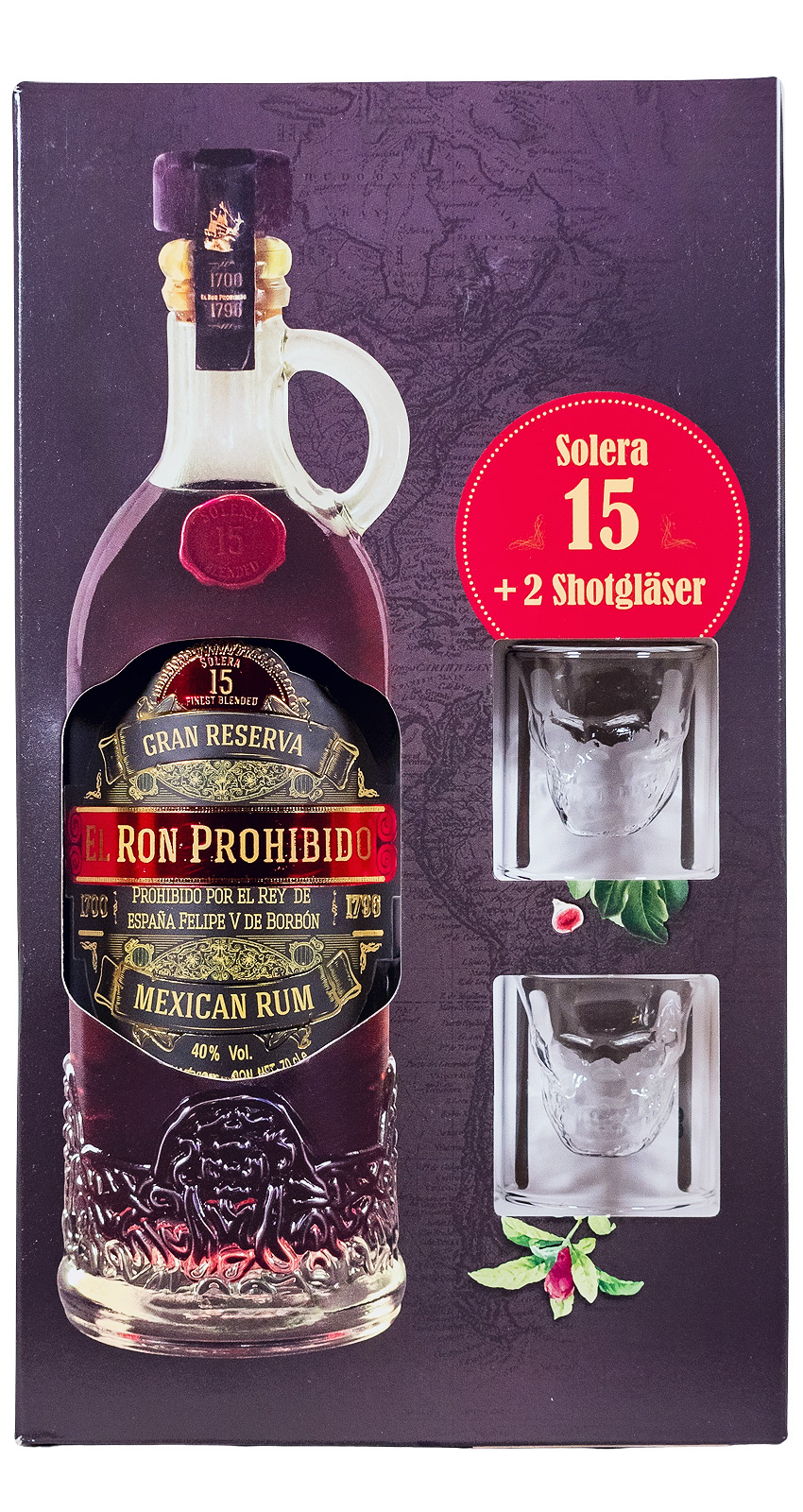 Ron Prohibido 15 Geschenkset - 0,7L 40% vol