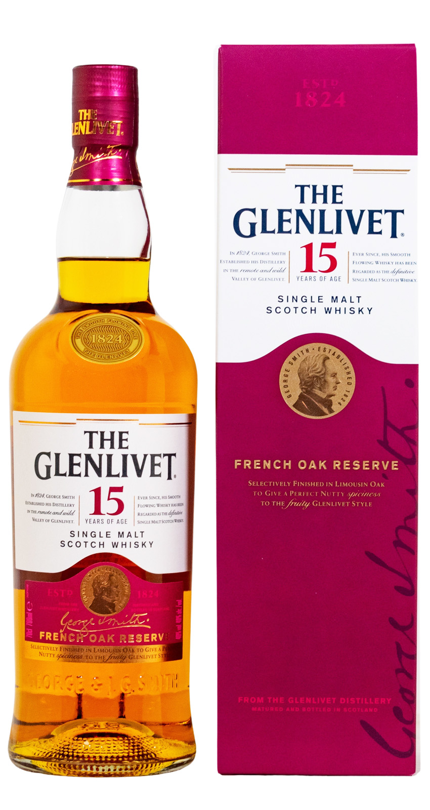 The Glenlivet 15 Jahre French Oak Reserve Single Malt Scotch Whisky - 0,7L 40% vol