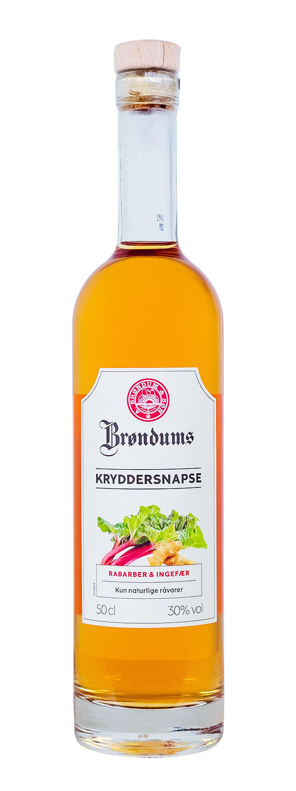 Brondums Kryddersnaps Rhabarber & Ingwer - 0,5L 30% vol