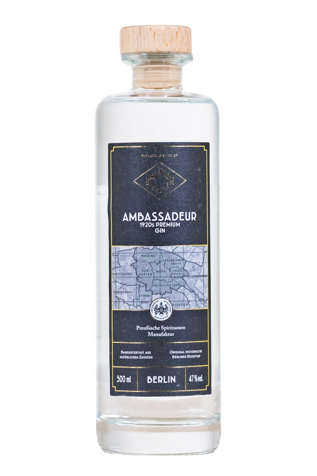 Babylon Berlin Ambassadeur Premium Gin - 0,5L 47% vol